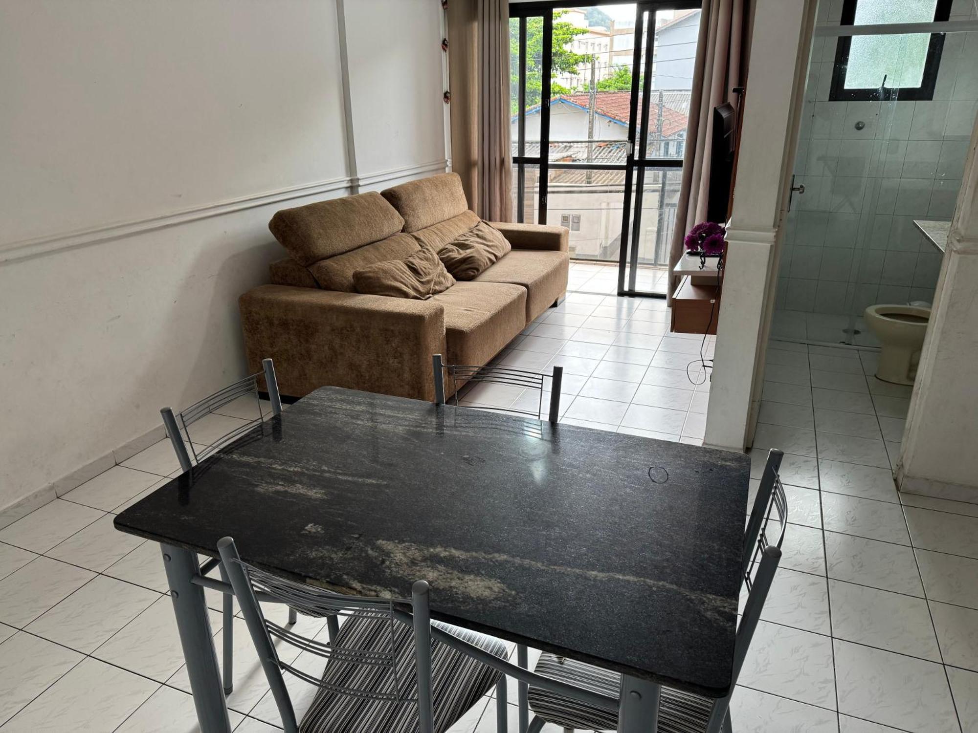 Confortável Apartamento 1 dorm com piscina e lazer Guarujá Exterior foto
